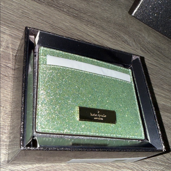 Kate Spade Seawater Kenzie Glitter Card Holder - Picture 4 of 12